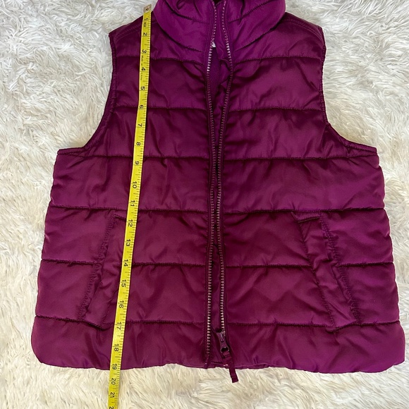 Girls Maroon Puffer Vest (Size: L 10/12) - The Children's Place - Picture 4 of 5